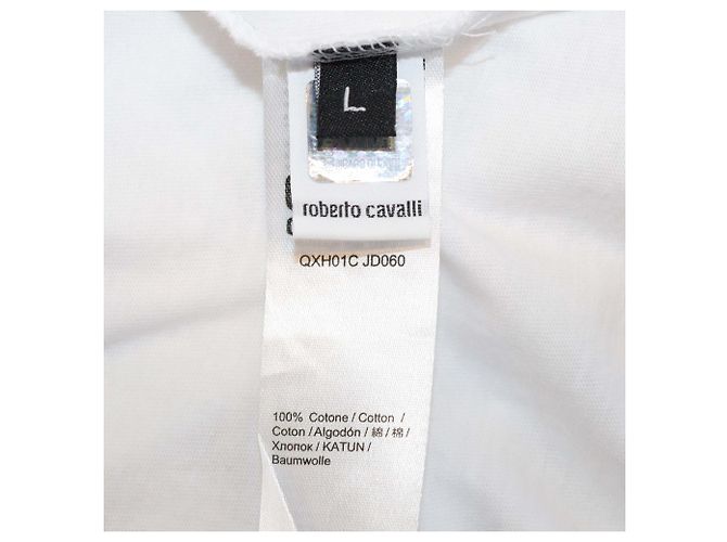 Autre Marque Camiseta Cavalli Class de algodón blanco con estampado de logo - vista 6