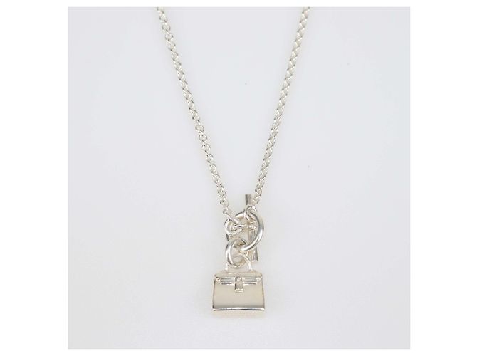 Hermès Collana con pendente Hermes Sterling Silver Amulettes Kelly Argento - vista 2