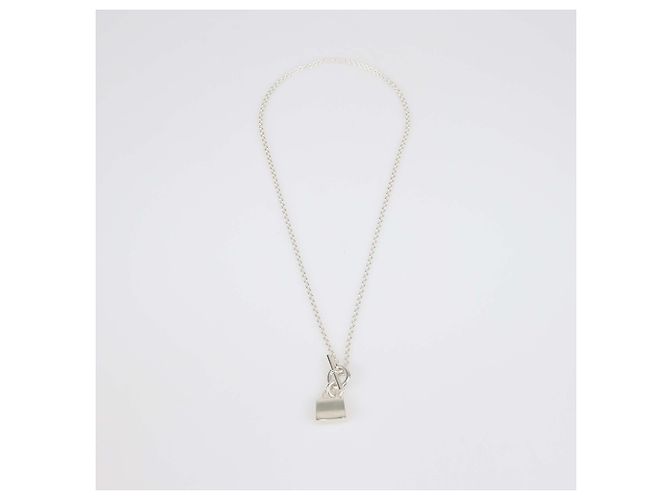 Hermès Collana con pendente Hermes Sterling Silver Amulettes Kelly Argento - vista 3