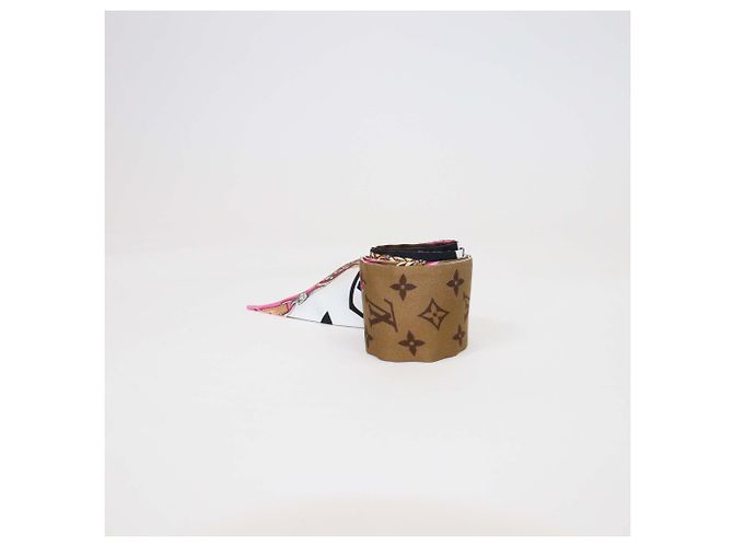 Louis Vuitton Multicolor Silk Ultimate Monogram BB Bandeau Nero - vista 4