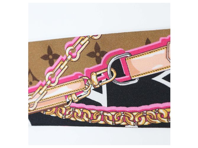 Louis Vuitton Multicolor Silk Ultimate Monogram BB Bandeau Nero - vista 6