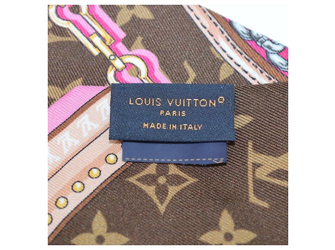Louis Vuitton Multicolor Silk Ultimate Monogram BB Bandeau Nero - vista 9