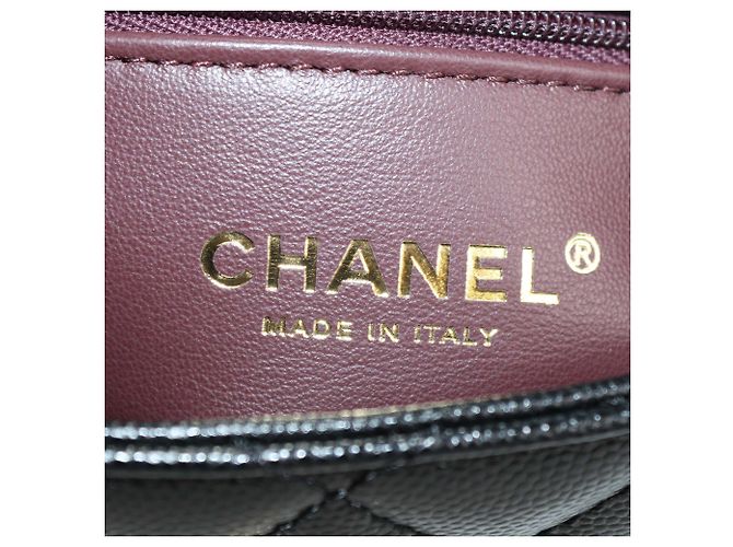 Mini borsa Chanel Coco Top Handle in pelle caviar matelassé nera Nero - vista 5