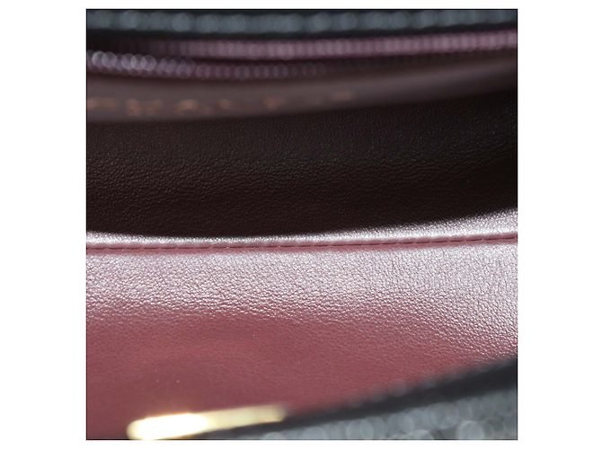 Mini borsa Chanel Coco Top Handle in pelle caviar matelassé nera Nero - vista 6
