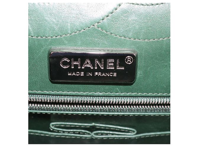 Borsa a patta Chanel 227 Reissue 2.55 in alligatore verde lucido - vista 6