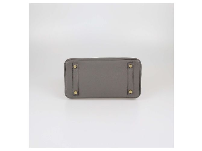 Hermès Borsa Birkin 25 Hermes in pelle Togo Gris Etain con hardware dorato - vista 4