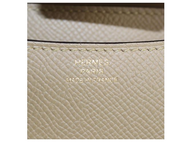 Hermès Bolsa Mini Constance Hermes Poussiere em couro Epsom Taupe - vista 5
