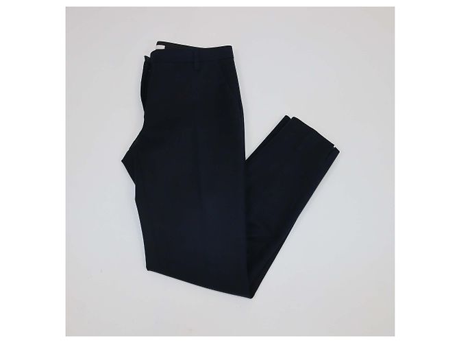Pantalón formal Schumacher de mezcla de algodón azul marino - vista 3