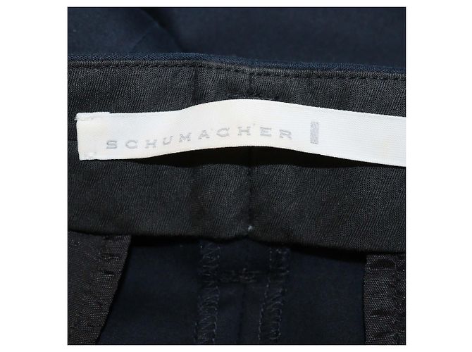 Pantalón formal Schumacher de mezcla de algodón azul marino - vista 5