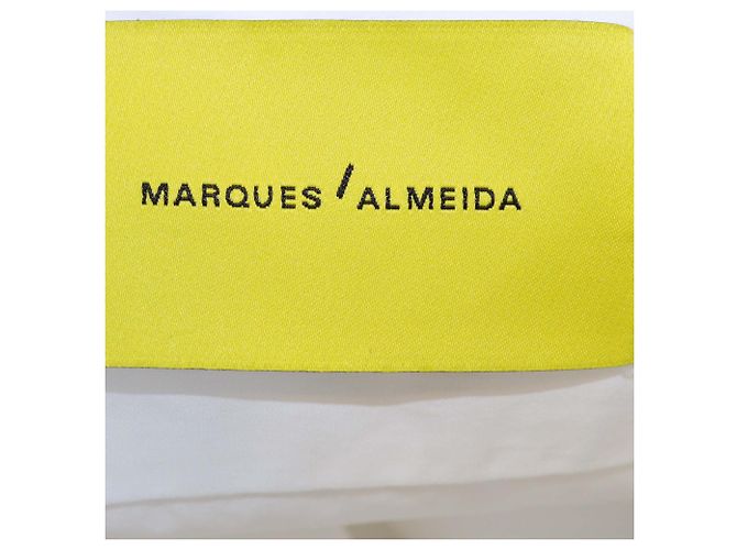 Camisa Marques Almeida de algodón blanco con ribete de plumas de avestruz - vista 5