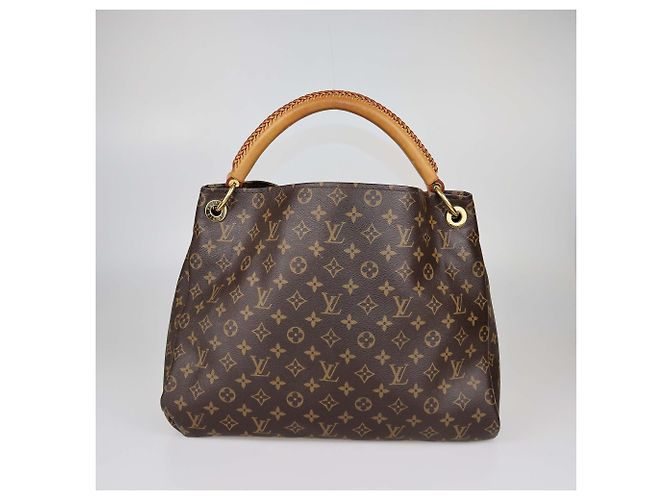 Borsa Artsy MM in tela rivestita Monogram Louis Vuitton Marrone - vista 3