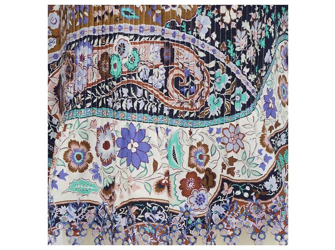 Top plissettato ricamato in cotone multicolore con stampa floreale Etro - vista 4