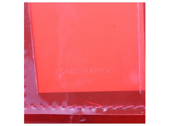 Louis Vuitton Borsa Hermes Clear Red Monogram PVC Keepall Bandouliere 50 Rosso - vista 6
