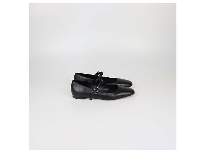 Hermès Ballerine Jane in pelle nera Hermes Nero - vista 3