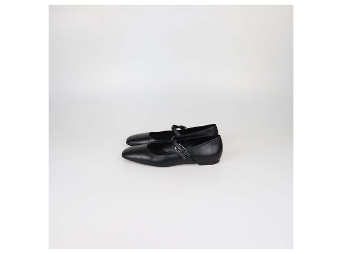 Hermès Ballerine Jane in pelle nera Hermes Nero - vista 4