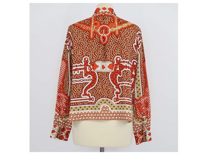 Hermès Camicia Hermes Multicolor in seta con stampa Bandana Eperon d'Or Multicolore - vista 3