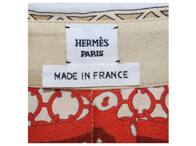 Hermès Camicia Hermes Multicolor in seta con stampa Bandana Eperon d'Or Multicolore - vista 5