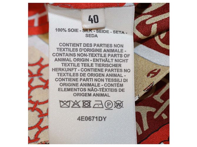 Hermès Camicia Hermes Multicolor in seta con stampa Bandana Eperon d'Or Multicolore - vista 6