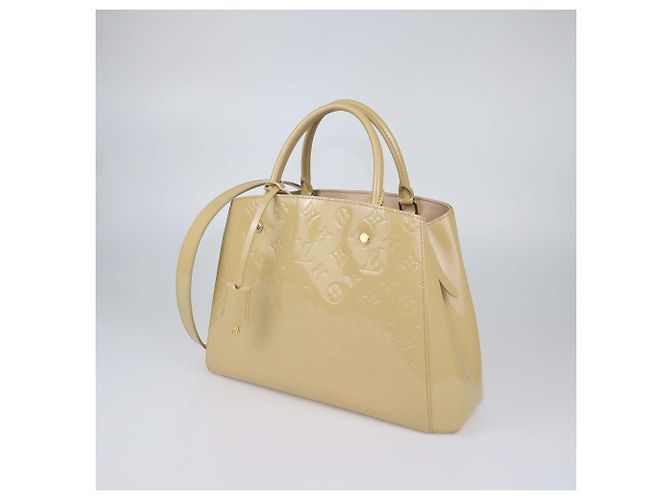 Borsa Louis Vuitton Dune Monogram Vernis Montaigne MM Beige - vista 2