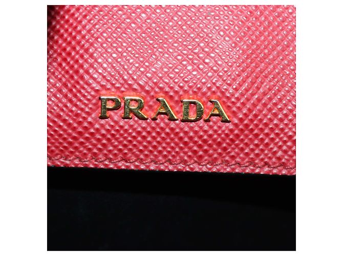 Borsa Tote Prada Large con Doppio Manico in Pelle Saffiano Rossa Rosso - vista 5