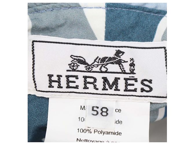 Hermès Cappello bucket Hermes Eden in nylon blu - vista 6