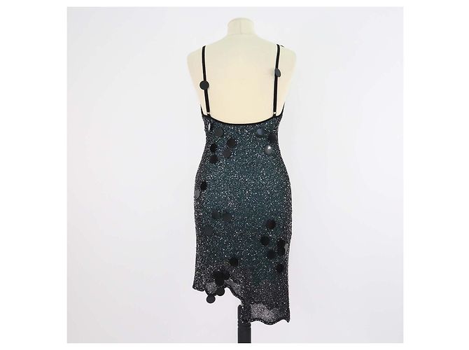 Autre Marque PH5 Mini-Strickkleid in Schwarz mit Polyester-Pailletten - Ansicht 3