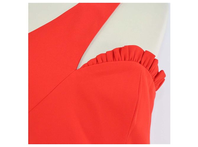 Autre Marque Lavish Alice Rotes Bodycon-Kleid aus Polyestermischung, One-Shoulder, gerafft - Ansicht 4