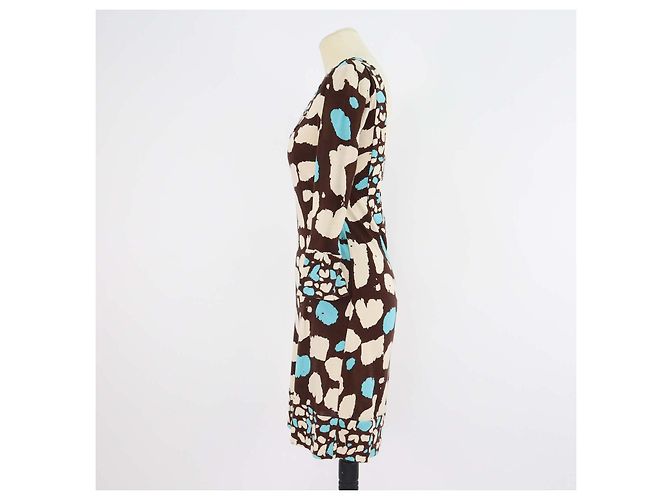 Diane Von Furstenberg Stella Kleid aus bedruckter Seide in Multicolor Mehrfarben - Ansicht 2