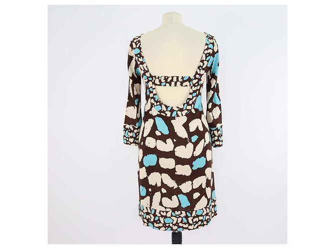 Diane Von Furstenberg Stella Kleid aus bedruckter Seide in Multicolor Mehrfarben - Ansicht 3