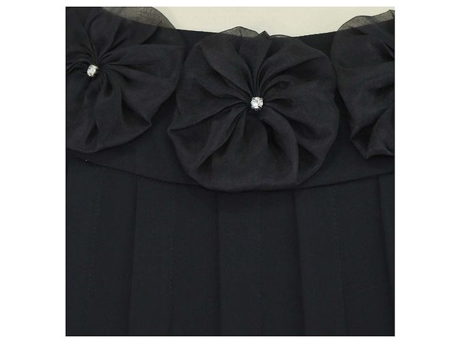 Alice + Olivia Túnica Swing Plisada Sin Mangas de Seda Negra Alice+Olivia Negro - vista 4