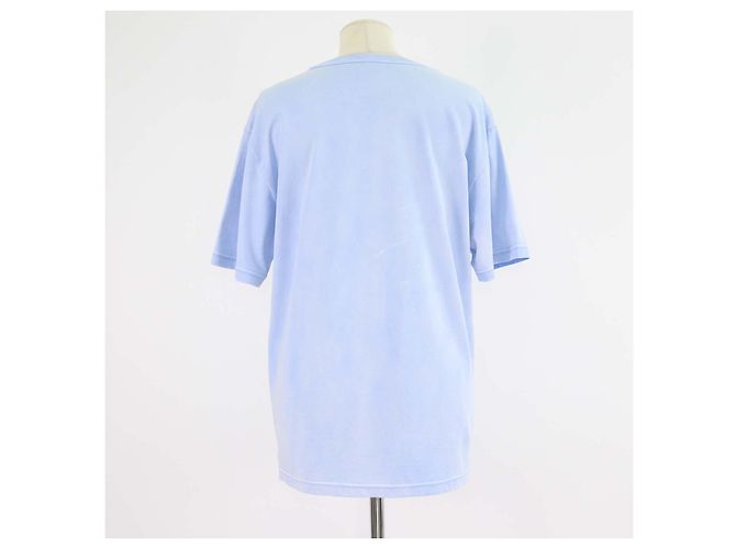 Autre Marque Alexander Wang.T T-shirt à col rond en coton délavé bleu clair - vue 3