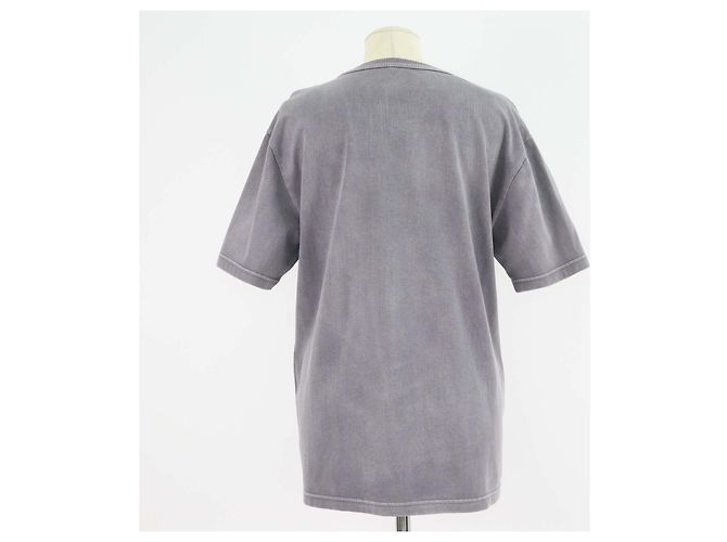 Autre Marque Alexander Wang.T T-shirt girocollo in cotone lavato grigio - vista 3