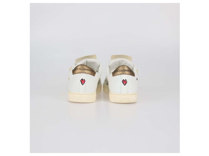 Sneakers basse Devotion in pelle bianca Dolce & Gabbana Bianco - vista 5