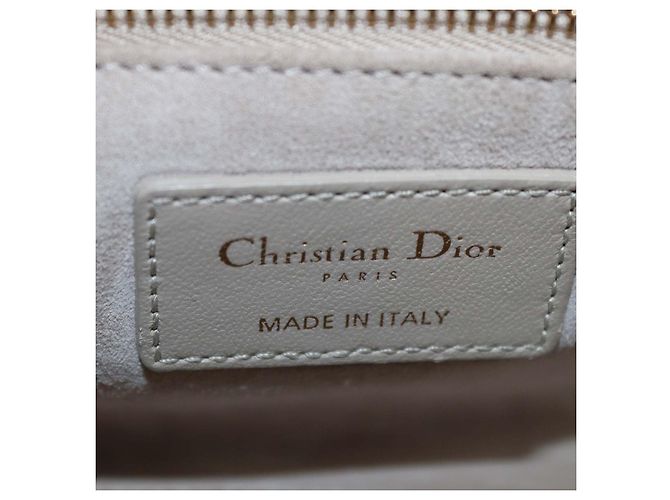 Christian Dior Kleine Lady Dior Tote aus Cannage-Leder in Beige - Ansicht 5