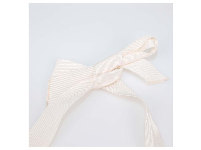 Collana a fiocco Biyan Off-White ricamata con paillettes e cristalli Bianco sporco - vista 6