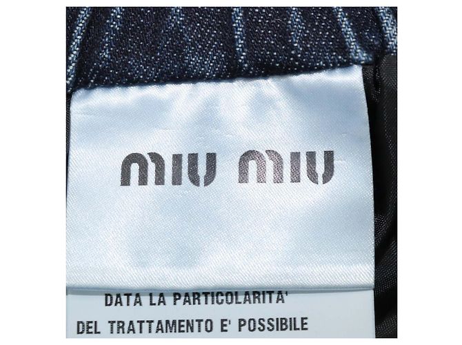 Minifalda Miu Miu de denim azul lavado con cintura elástica - vista 5