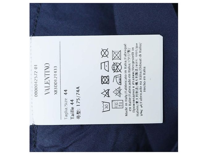 Calções mini de chambray azul Valentino com cordão e logótipo V - vista 6