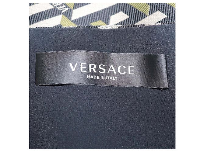 Versace Multicolor Polyester Jacquard Le Greca Mini Skirt Metallic - view 5