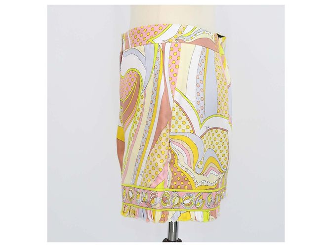 Short Mini in Seta Stampata Multicolor Emilio Pucci Multicolore - vista 2