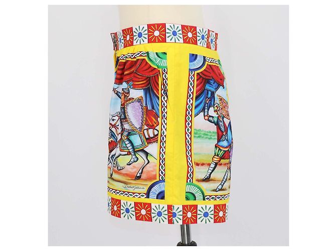 Dolce & Gabbana Mini-Shorts aus Baumwolle mit Caretto-Print Multicolor Mehrfarben - Ansicht 2