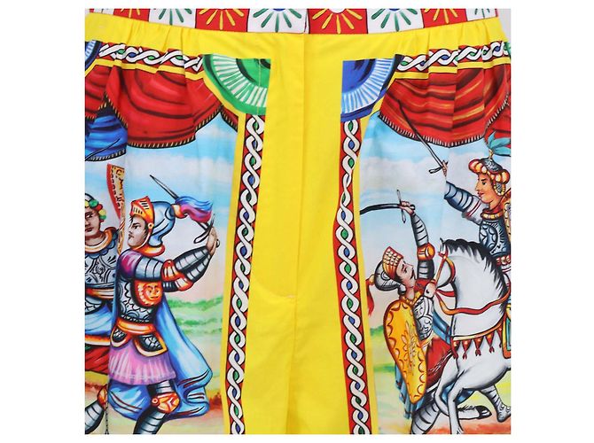 Dolce & Gabbana Mini-Shorts aus Baumwolle mit Caretto-Print Multicolor Mehrfarben - Ansicht 4