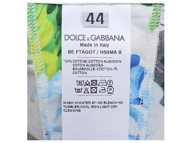 Set Dolce & Gabbana Camicia Crop con Lacci e Mini Shorts in Cotone con Stampa Floreale Multicolor Multicolore - vista 6