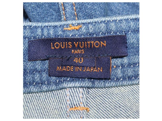 Mini Short de Denim Azul Louis Vuitton - vista 5