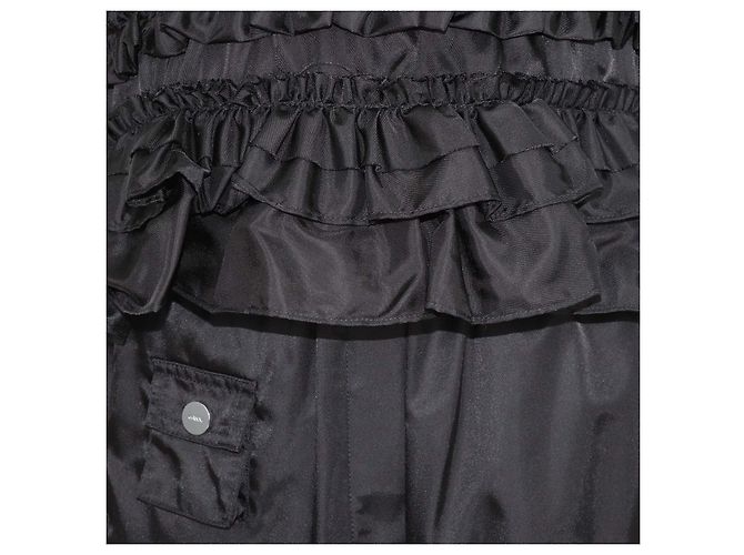 Set Top con Volant e Shorts Cargo in Poliammide Nera Ganni Nero - vista 4