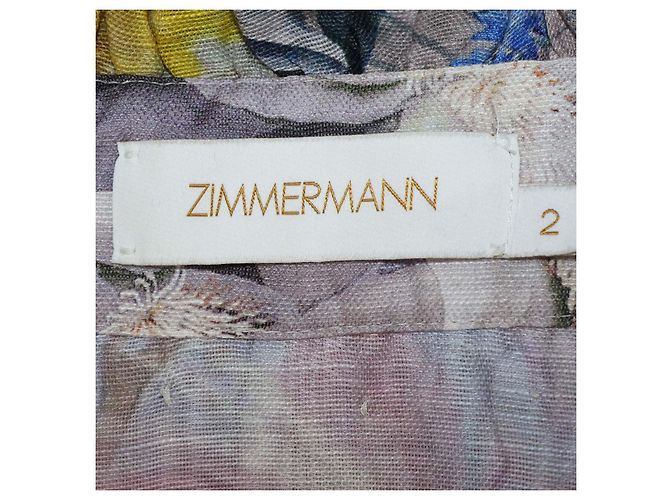 Zimmermann Set Blusa e Gonna Wild Botanica in Lino e Seta con Stampa Floreale Multicolor Zimmerman Multicolore - vista 5