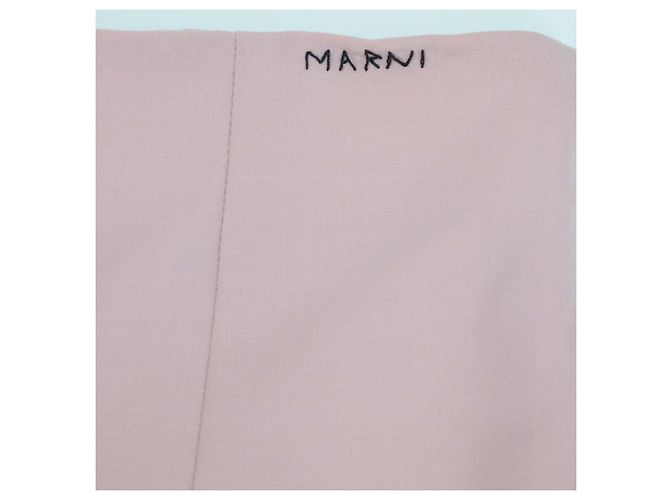 Marni Pantalones Wide Leg de Algodón Rosa - vista 4