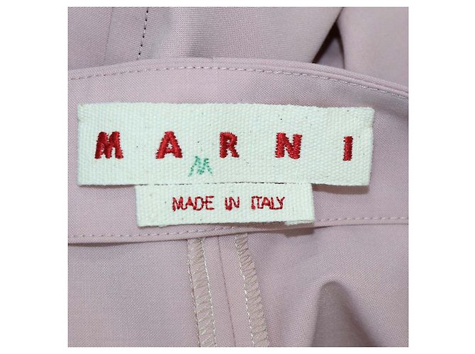 Marni Pantalones Wide Leg de Algodón Rosa - vista 5