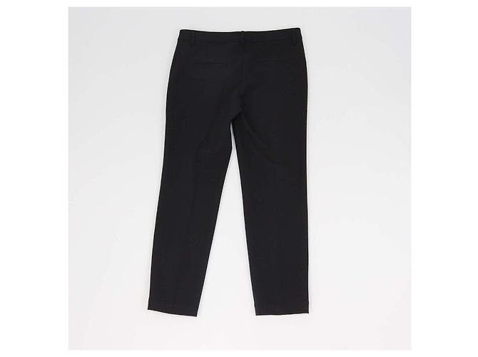 Brunello Cucinelli Black Blend Wool Slim Pants - view 2