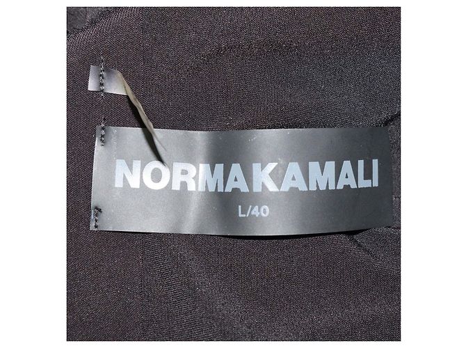 Norma Kamali Black Jersey Long Sleeve Long Dress - view 5
