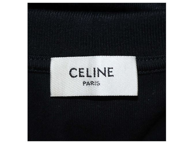 Céline Camiseta Celine de manga larga holgada en algodón negro - vista 5